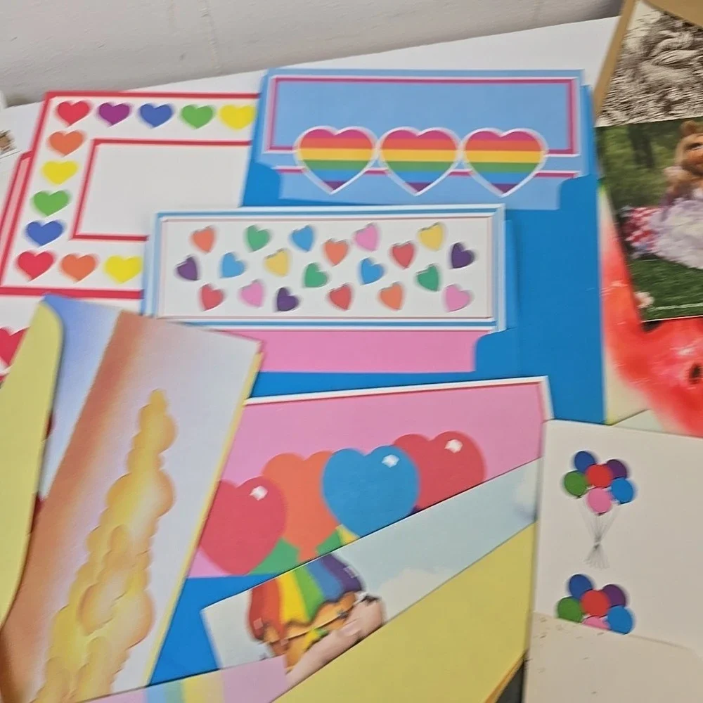 70s Stationery‎ Notecards Greeting Cards Rainbows Unicorns Dennis Green